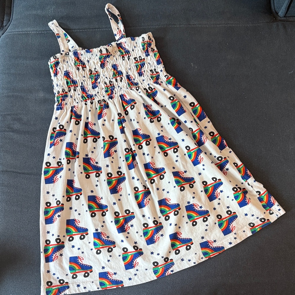 EUC Hanna Andersson Multicolor Roller Skate Dress